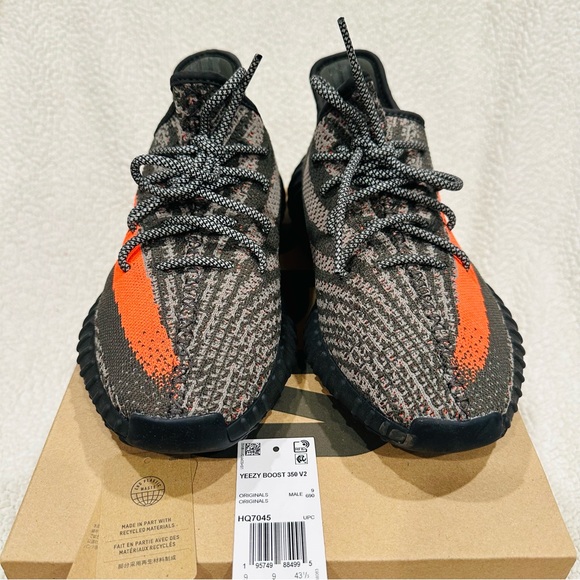 Adidas Yeezy Boost 350 V2 Carbel/Stegry HQ7045 - Men's Size 9 - Picture 2 of 9